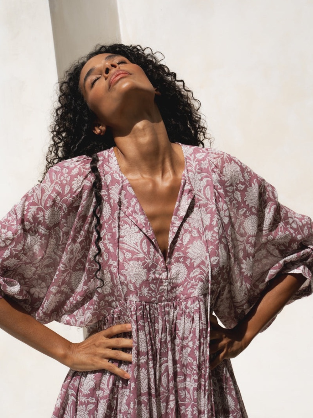 DAUGHTERS OF INDIA Kyra Mini Dress in Musk (L) - Picture 7 of 8
